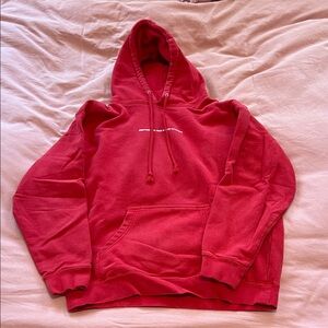 Red Pullover Hoodie with Front Pocket